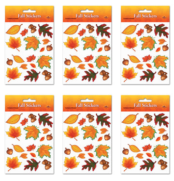 Beistle Fall Leaf Stickers Pack of 6