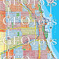 GeoToys Metropuzzle  Chicago Jigsaw Puzzles 1000 Pieces  Detailed City Map Geography Puzzle  Challenging mature-themed Puzzle  Fun Puzzles for mature-themeds  Family Puzzles  US City Map Poster Included