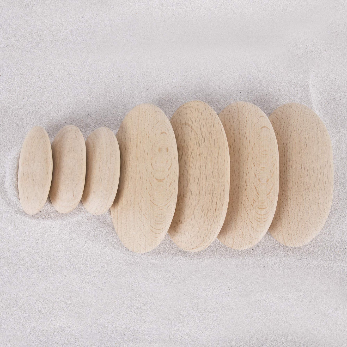 Guidecraft Wood Stackers - River Stones: 20 Natural Building Blocks Set For Children, Develop Fine Motor Skills