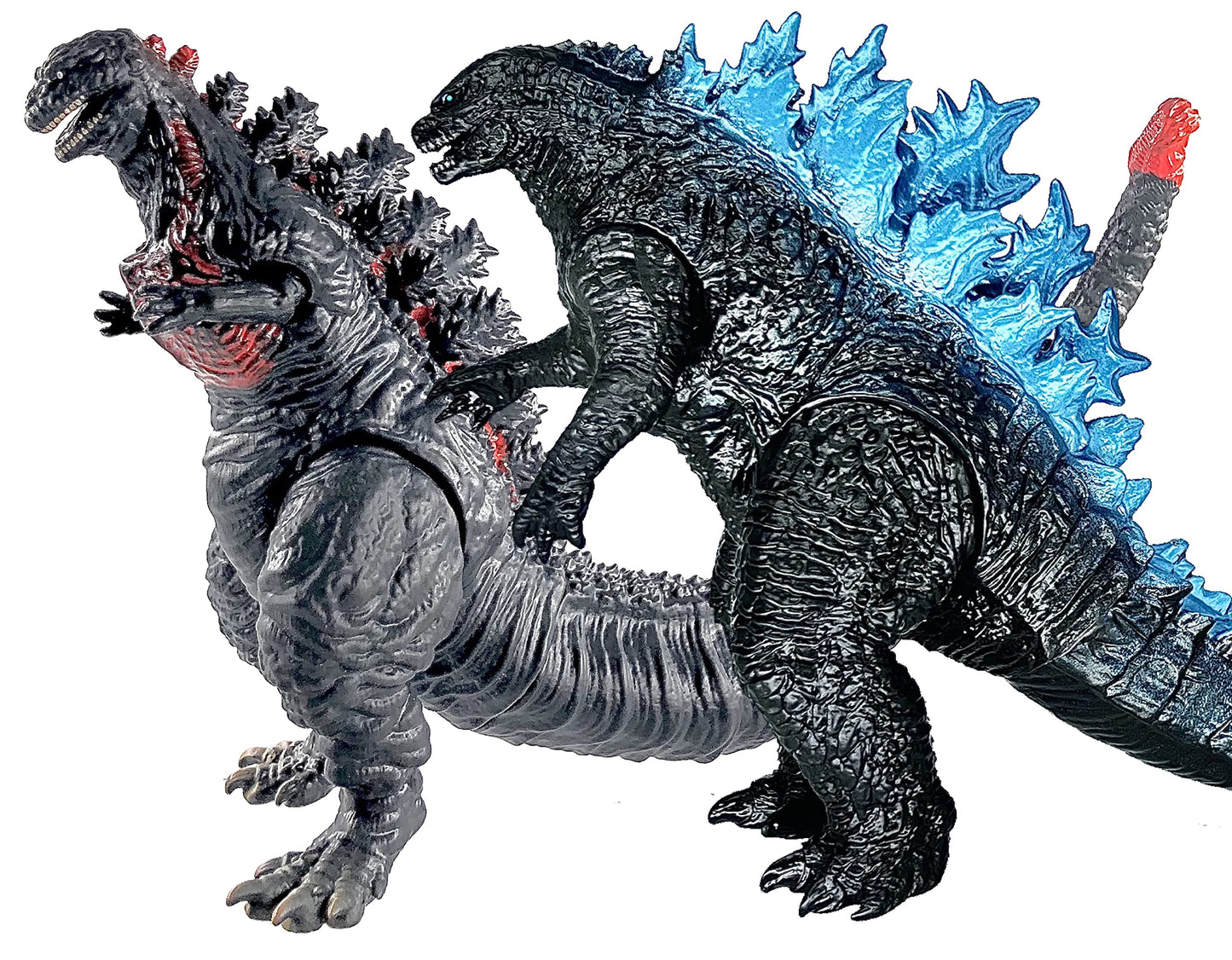 Twcare Set Of 2 Godzilla Shin Figure King Of The Monsters Toys, 2021 Movable Joints Action Movie Series Soft Vinyl, Carry Bag