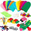 Watinc 12Pcs Hand Puppet Making Kit For Kids Art Craft Felt Sock Puppet Toys Creative Diy Make Your Own Puppets Pompoms Storytelling Role Play Party Supplies Christmas Gift For Girls Boys