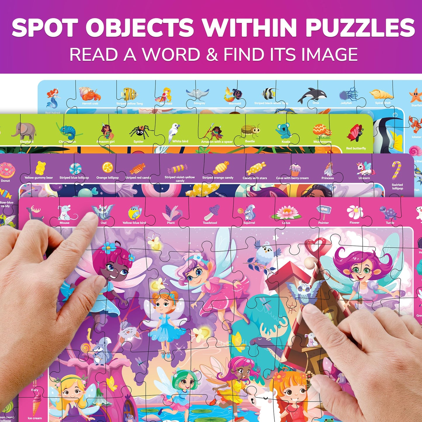 Quokka Puzzles For Kids Ages 4-6 - Set Of 4X60 Jigsaw Puzzles For Kids 6-8-10 Year Old - Unicorn Princess Toys For Children 5-7 Yo - Educational Children Toys - Puzzles Gifts For Girls