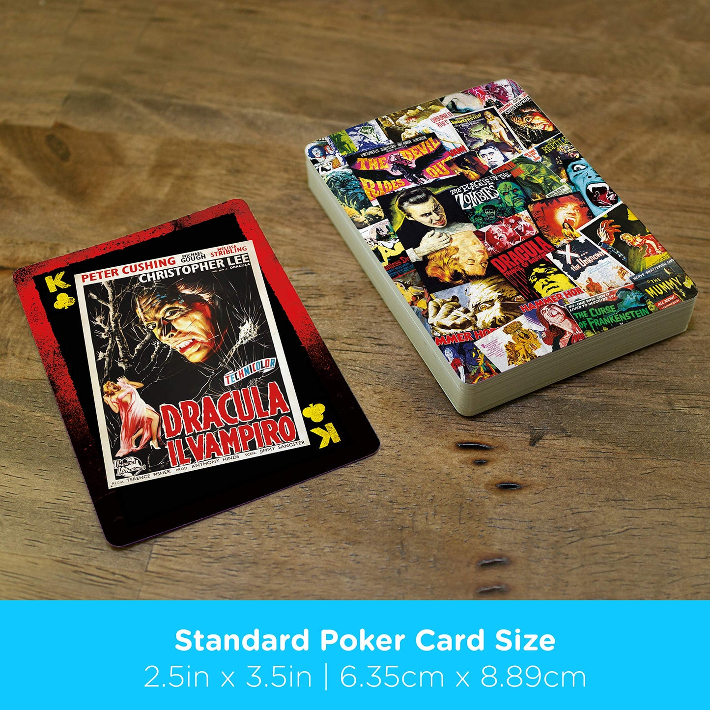 Aquarius Hammer House Of Horror Playing Cards - Horror Movies Themed Deck Of Cards For Your Favorite Card Games - Officially Licensed Hammer Merchandise & Collectibles