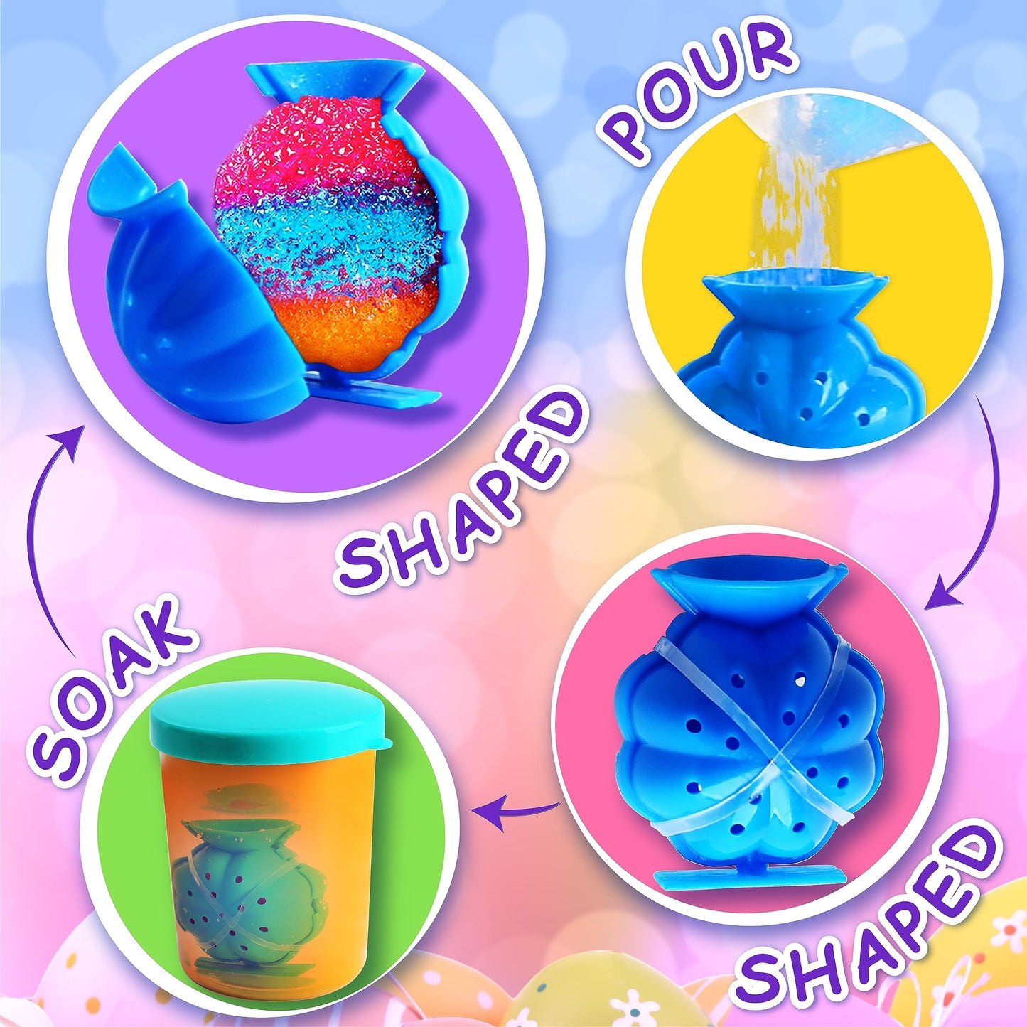 Bouncy Ball Kit Creative Party Favors for Kids, FunKidz Make Your Own Magic Balls Individual 12 Bottles Pack Making Bouncy Balls