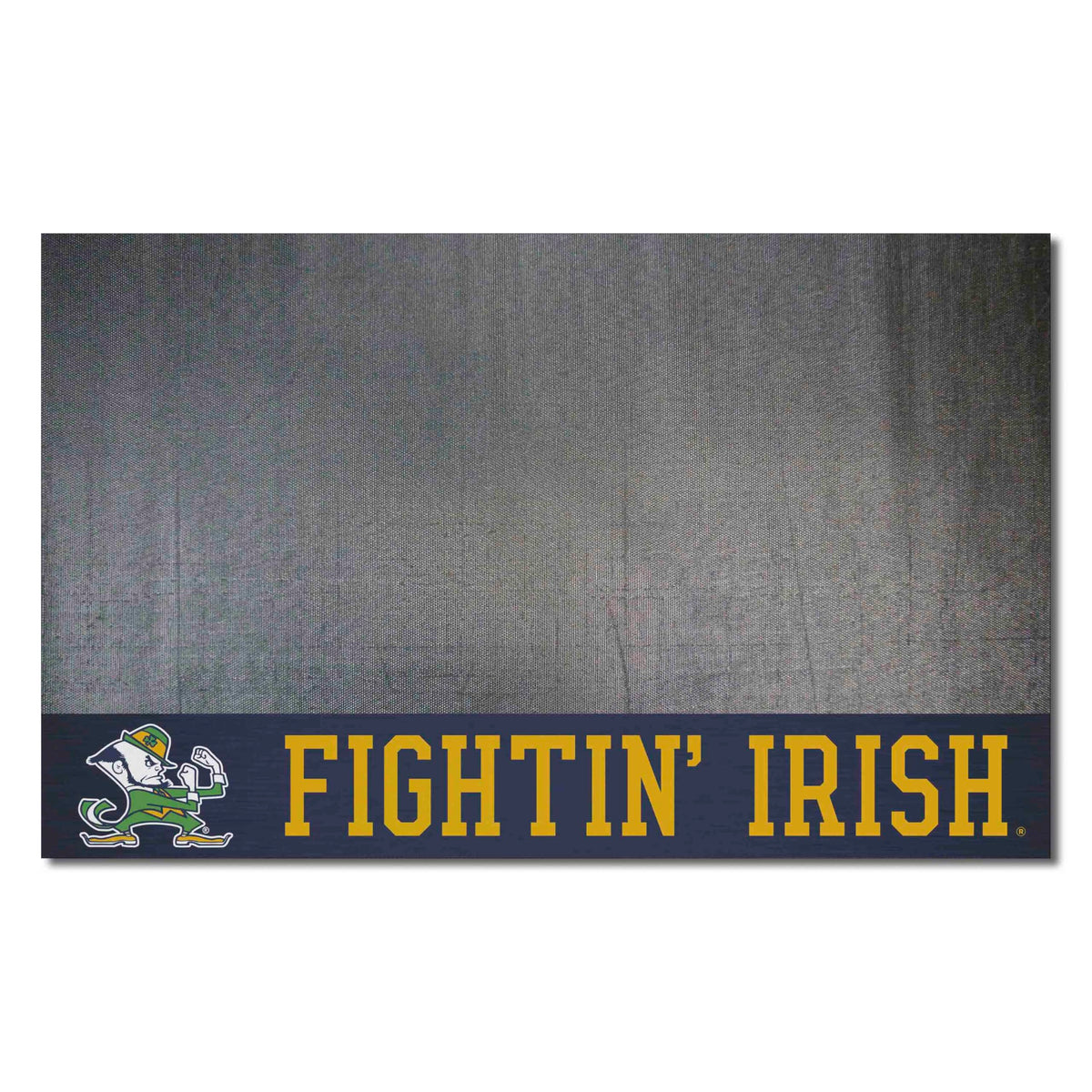 FANMATS 22925 Notre Dame Fighting Irish Vinyl Grill Mat - 26in. x 42in. - Deck Patio Protective Mat | Oil, Flame, and UV Resista