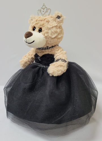 KINNEX COLLECTIONS SINCE 1997 12'' Quince Anos Last Doll Teddy Bear with Dress (Centerpiece) ~ ARC09832-17 (Black)
