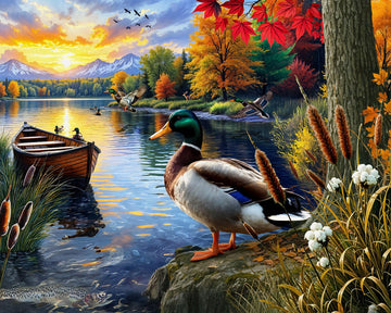 Springbok Mallard Morning Glow 1000 Piece Puzzle for mature-themeds- Relax and Take in The Beauty of The Outdoors