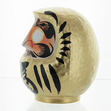 Daimonya Daruma Doll - Made In Japan - Wealth & Prosperity (Gold, Medium 4.7 Inch)
