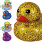 Ja-Ru Giant Glitter Rubber Ducks (4 Rubber Duckies Assorted) Baby Bath Toys & Pool Beach Essentials. Stress Relief Sensory Play 