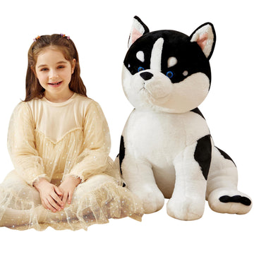 Ikasa Giant Husky Stuffed Animal Plush Toy,Large Big Jumbo Soft Toys,23'' Huge Size Cute Fluffy Plushy Fat Oversized Plushie,Gif