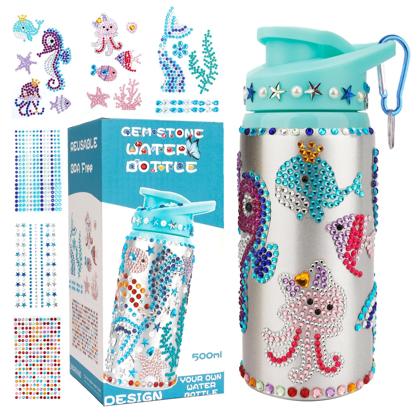 Gift For Girls, Gift Ideas Easter Baskets For Kids, Decorate Water Bottle Girls, Mermaid Toys For Girls 4-6, Crafts For Girls 8-
