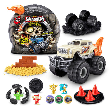 ZURU SMASHERS Monster Truck Surprise - Skull Truck, Medium Size, 25 Surprises, Collectible, Plastic