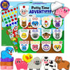 Potty Time Adventures Toddler Potty Training Chart By Lil Advents - 14 Wood Blocks / Stacking Block Toys - Potty Training Advent