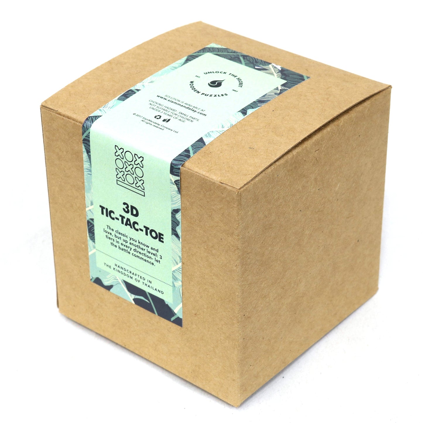 Siammandalay Wooden 3D Xo Tic Tac Toe Xoxo: Handmade Wooden Game For Adults From With Sm Gift Box(Pictured)