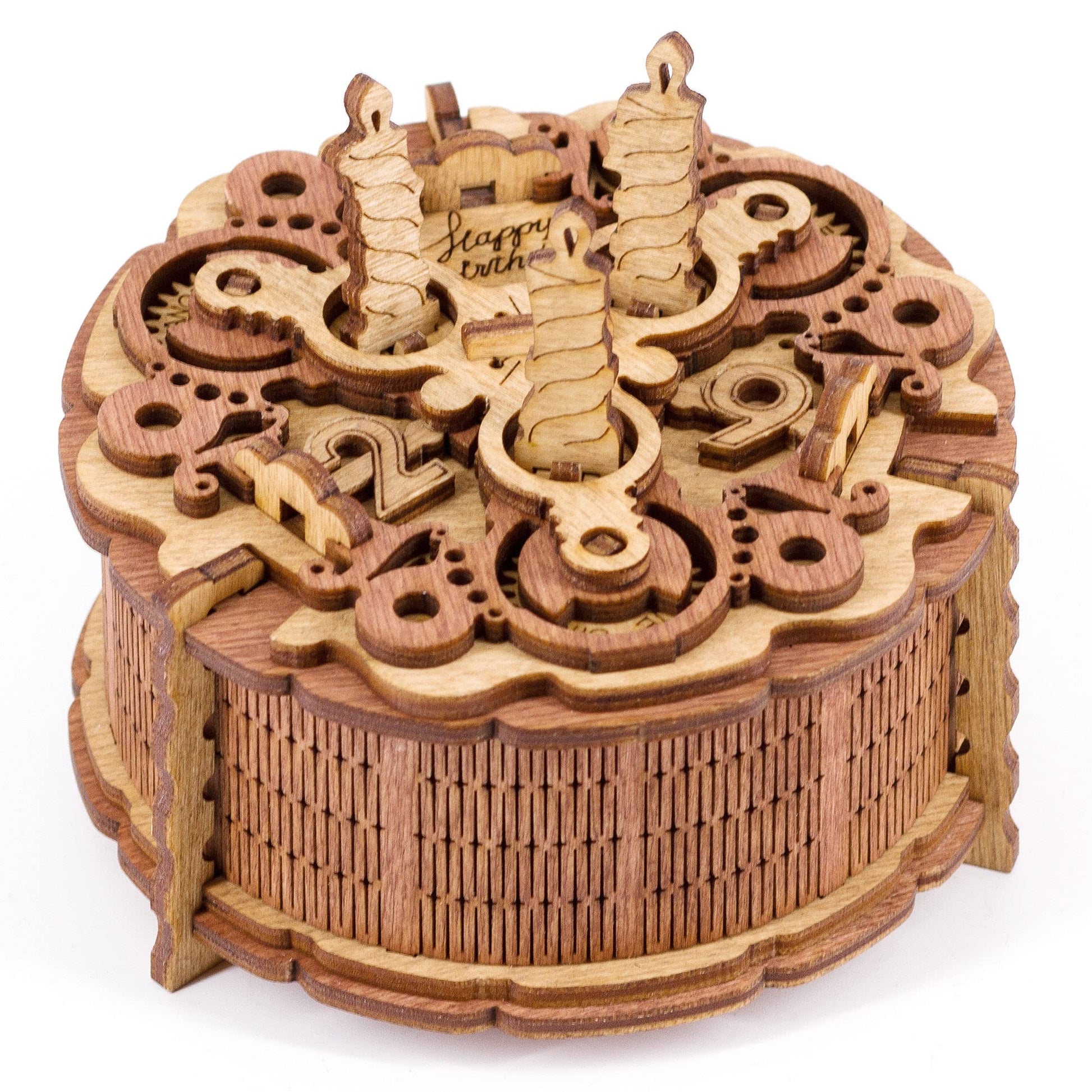 iDventure Birthday Cake Puzzle Box - 3D Gift Box for mature-themeds - Money Holder Puzzle Game - Escape Room Brain Teaser for Men & Women