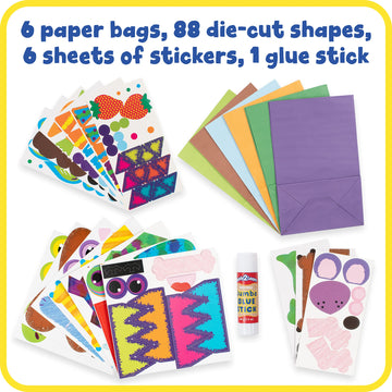 Ready 2 Learn Paper Bag Puppet Pets - 238 Pieces - 6 Animals - Puppet Making Kit For Kids Ages 3-5 - Inspire Creativity, Storytelling And Role Play