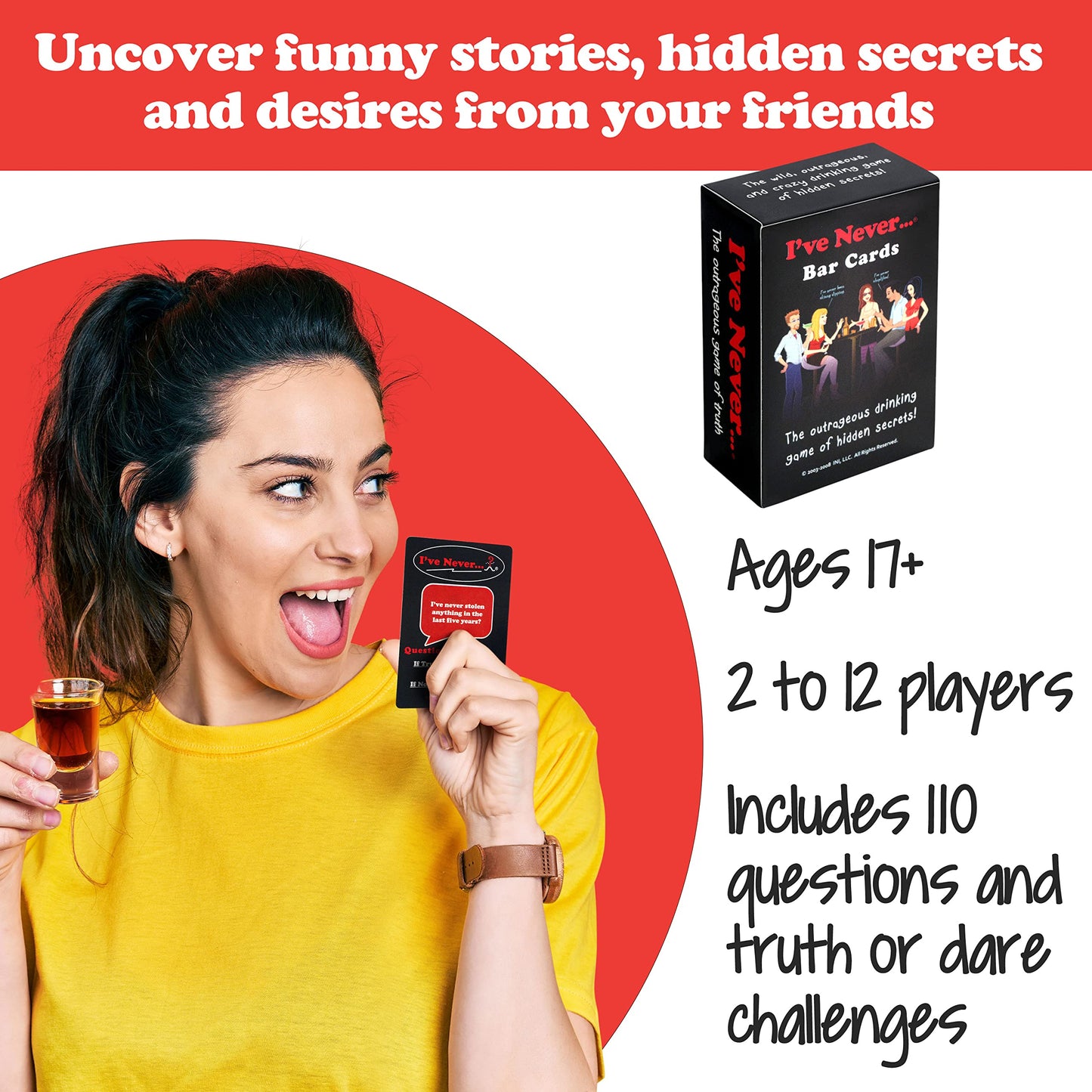 I'Ve Never...? Bar Cards - Hilarious Truth Or Dare Game For Parties, Vacations, And Game Nights, Perfect For Friends And Adults