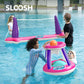 Joyin Inflatable Pool Float Set Volleyball Net & Basketball Hoops, Floating Swimming Game Toy Floaties For Kids And Adults Volle