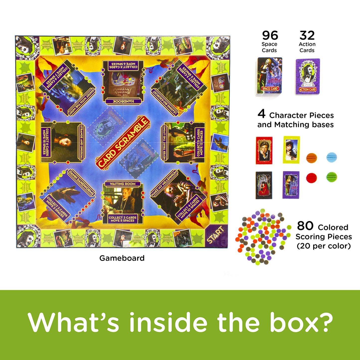 Aquarius Beetlejuice Card Scramble Board Game - Fun Family Party Game For Kids, Teens & Adults - Entertaining Game Night Gift -