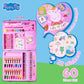 Peppa Pig Kids Art Set - Complete Drawing & Coloring Kit, Pink, Model 1114E, Travel Case Included