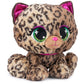 P.Lushes Designer Fashion Pets Sadie Spotson Leopard Cat Plush, Premium Stuffed Animal, Black And Pink, 9