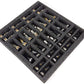 Egyptian Anubis Black and Silver Chess Men Set with Gold Accents - NO Board