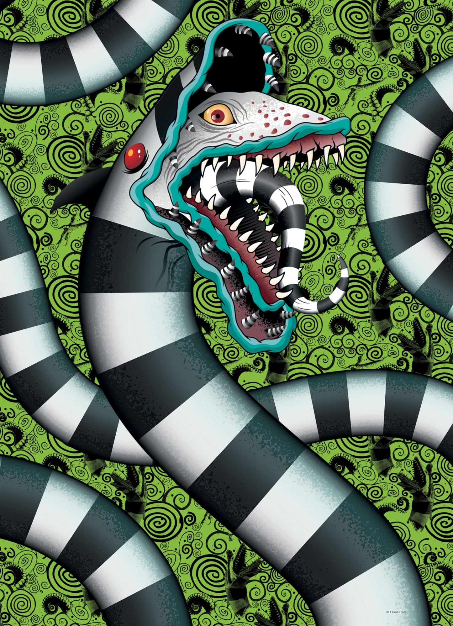 USAOPOLY Beetlejuice Sandworm Jigsaw Puzzle, 1000 Pieces, 19" x 27", Earthy Brown/Green, Officially Licensed Merchandise