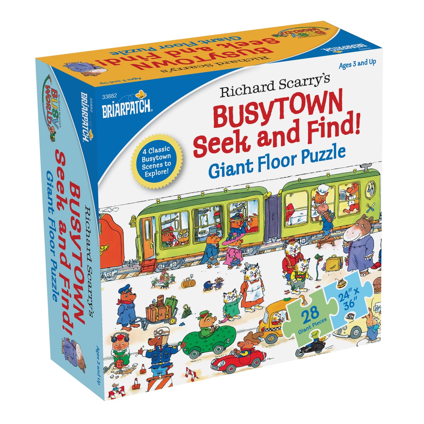 Richard Scarry Busytown Seek And Find Giant Floor Puzzle, Learn By Finding Hidden Items From Four Classic Scenes From Richard Sc