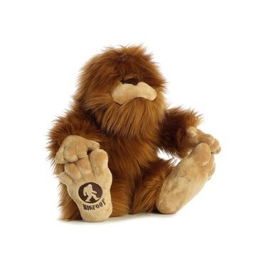 Aurora® Mysterious Fantasy Big Foot Stuffed Animal - Mythical Companion - Imaginative Adventures - Brown 16.5 Inches