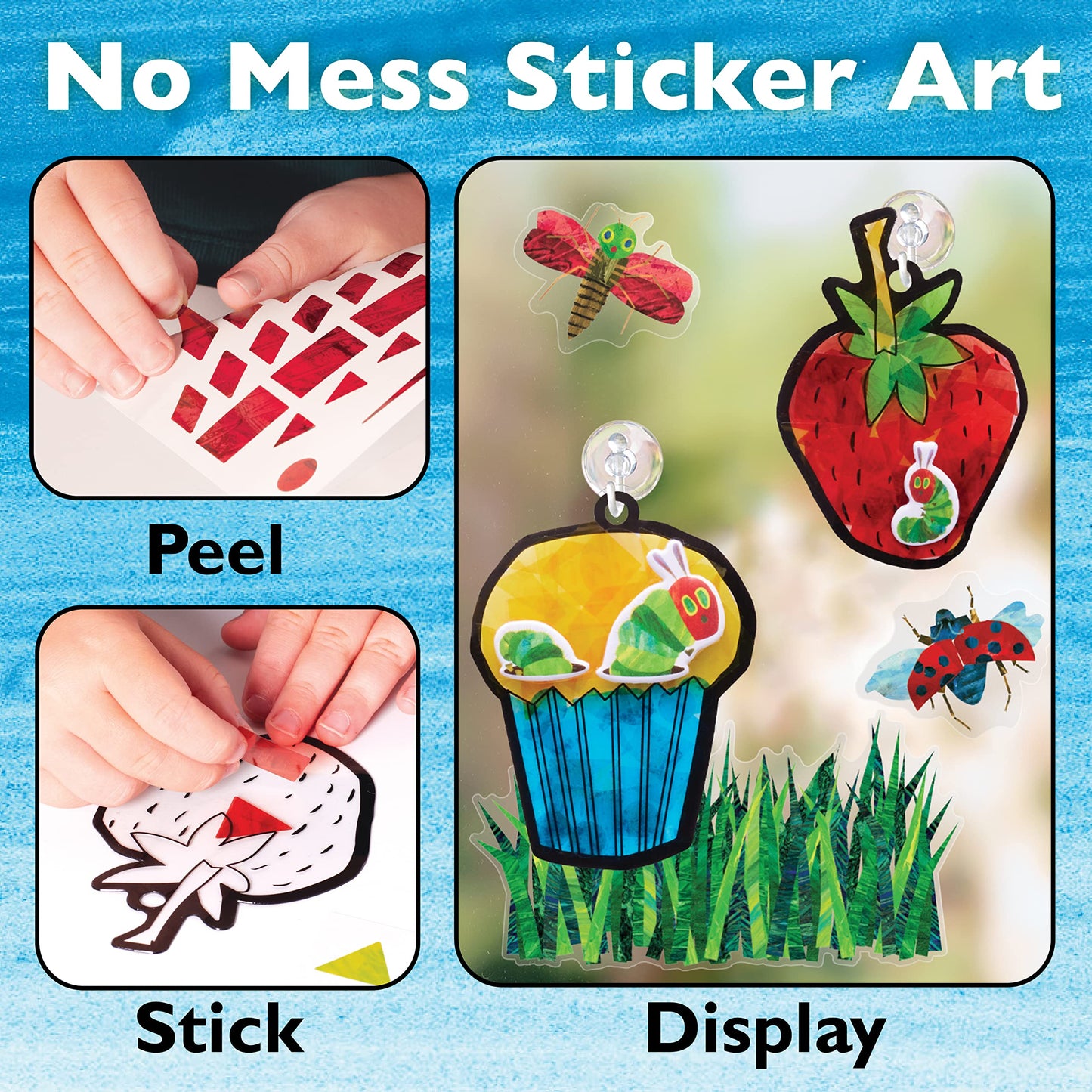 Creativity For Kids The Very Hungry Caterpillar: Sticker Suncatcher Kit - Diy Window Stickers For Toddlers From The World Of Eric Carle, Preschool Arts And Crafts For Kids Ages 3-5+, Medium