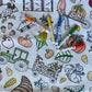 The Coloring Table - Thanksgiving And Fall Fun Design - Rectangle Tablecloth - Fabric Coloring Tablecloth - Colorable Designs -