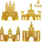 Gejoy 4 Pieces Castle Table Centerpiece Glitter Princess Theme Castle Centerpiece For Birthday Baby Shower Princess Party Table Decorations