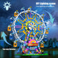 2024 Newly Upgrade Ferris Wheel Building Set With Fairy Light, Two-Way Rotating Ferris Wheel Building Blocks Set Of 813 Pcs, Amu
