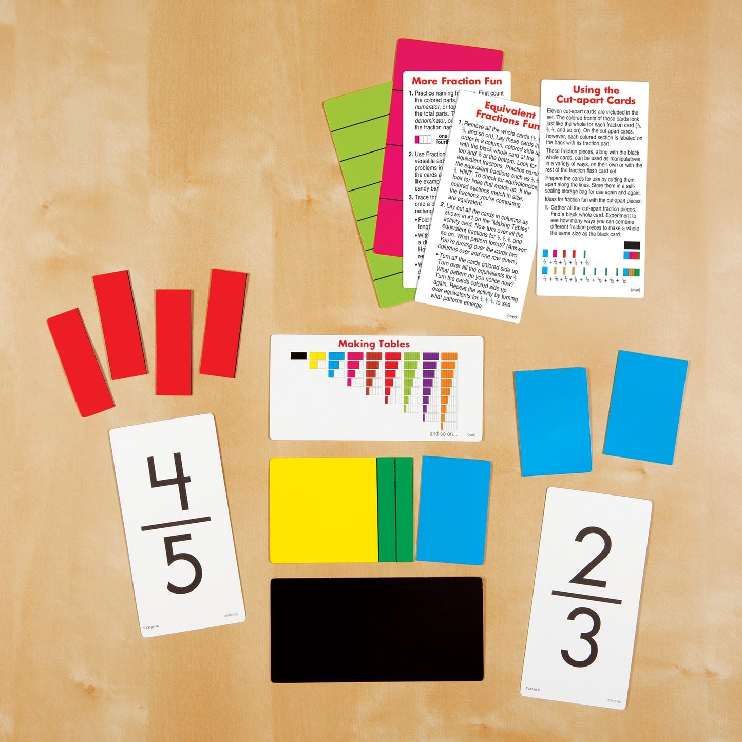 Trend Enterprises: Fraction Fun Skill Drill Flash Cards, Wholes To Twelfths In Symbols & Graphs, Exciting Way For Everyone To Learn, Great For Skill Building And Test Prep, 96 Cards Included, Ages 7+