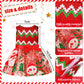 6 Pieces Santa Clothing Elf Dance Skirt Set Christmas Elf Skirts For Christmas Doll Holiday Decorations (Not Include Doll)(Elegant Style)