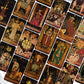 CRAFTERIAN Tarot Cards, 78-Card Deck in Black, Beginner & Expert Friendly with Guide Book & Gift Bag, Fortune Telling & Divination Tools