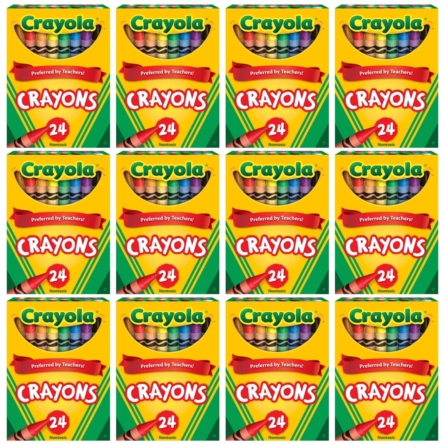 Crayola Crayons Bulk, 12 Packs Of 24 Count Crayons, School Supplies, Assorted Colors