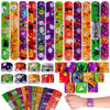 Thuodo 48PCS Halloween Slap Bracelets Halloween Party Toys for Kids Party Favors Toys Prizes Pinata Goodie Bag Fillers