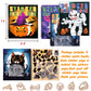 90shine 4PCS Halloween Crafts for Kids Ages 4-8 Sticker Books Gift Party Favors Create 40 Pictures