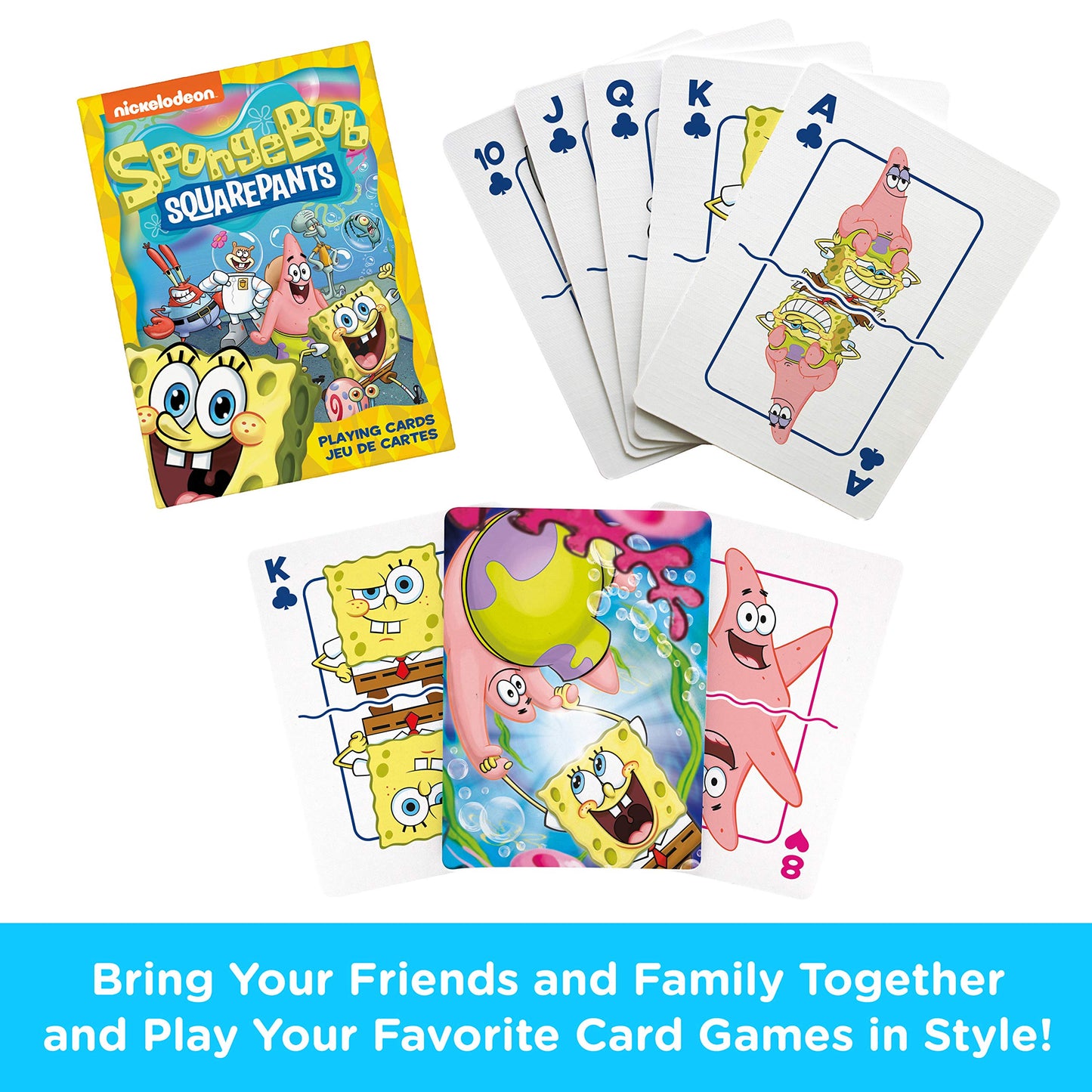 Aquarius Spongebob Playing Cards - Spongebob Squarepants Cast Deck Of Cards For Your Favorite Card Games - Officially Licensed Spongebob Merchandise & Collectibles