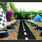 Racetrack Floor Running Black Racer Party Decoration Mat Road Table Runner Long Racetrack Tablecloth Drag For Party (Fresh Style