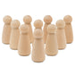 Large Wood Peg Dolls 3-1/2 Inch, Mom/Angel Shape Peg People, Pack Of 25 Birch Unfinished Wooden Dolls To Paint