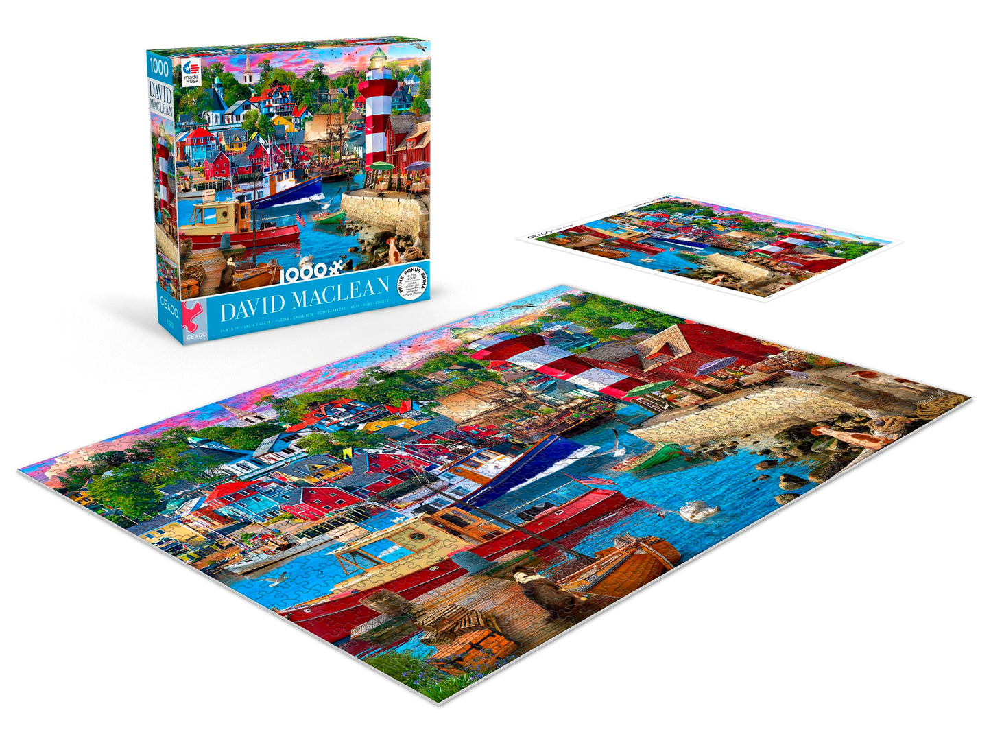 Ceaco - David Maclean - Lighthouse Harbor - 1000 Piece Jigsaw Puzzle