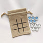 Christmas Themed Tic Tac Toe Game - Stocking Stuffer - Gift for Kids (Snowman & Snowflake)