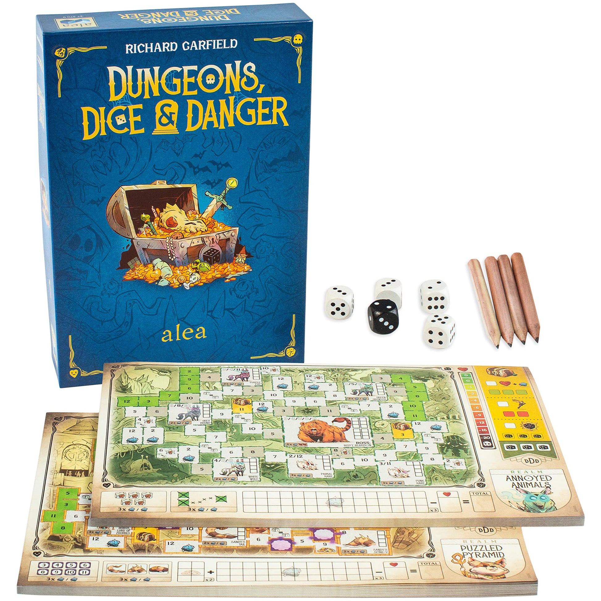Ravensburger Dungeons  Dice & Danger - an Easy to Learn Roll and Write Strategy Game for Ages 12 and Up