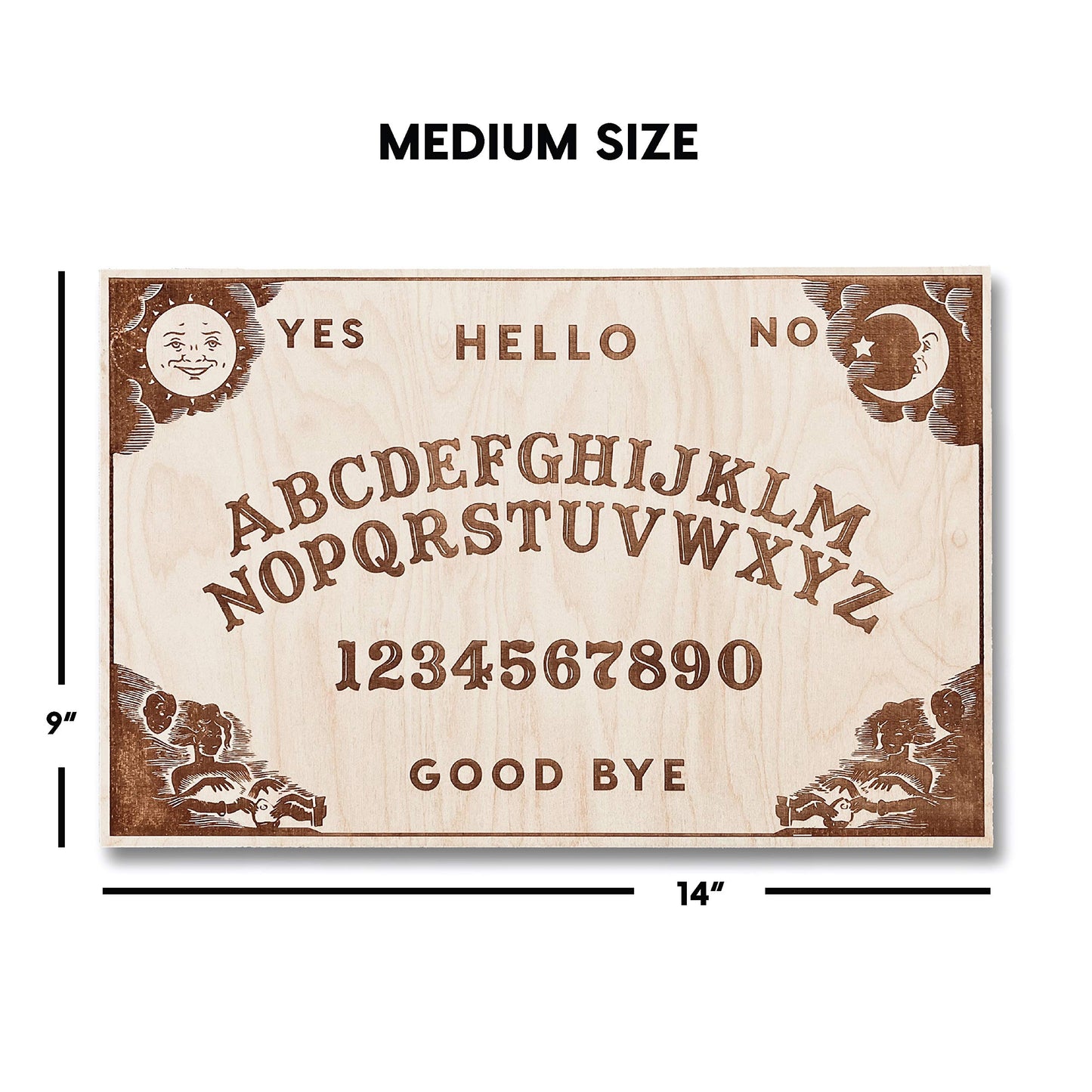 Wooden Handmade Talking Spirit Board With Planchette - Premium Quality Talking Board (Medium Classic Style)