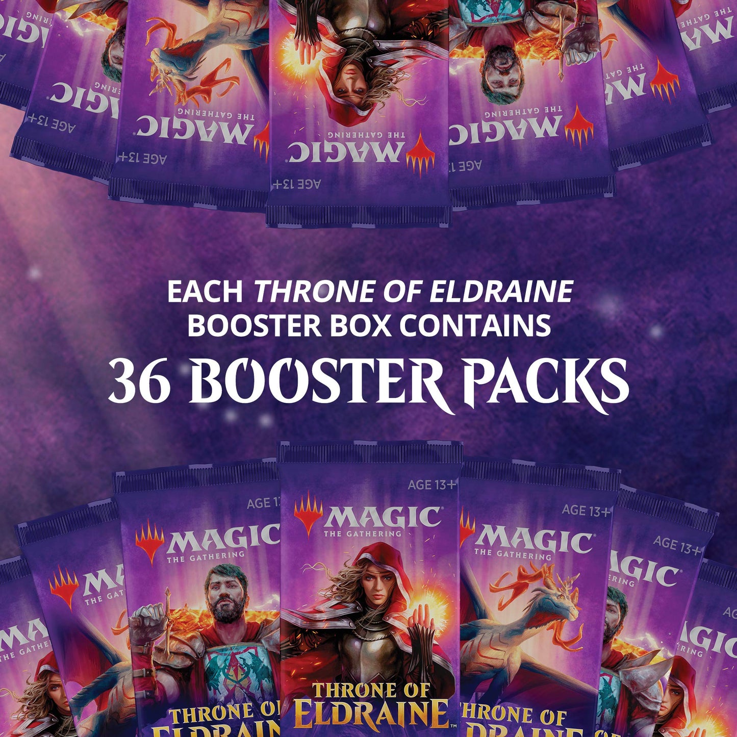 Magic: The Gathering Throne Of Eldraine Booster Box | 36 Booster Pack (540 Cards) | Factory Sealed
