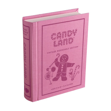 WS Game Company Candy Land Vintage Bookshelf Edition Board Game, Multi, For 2-4 Players, Model 40411, Linen Material