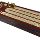14' 4 Track Continuous Cribbage Board W/ Card Storage Maple Tracks On Bloodwood - Corner, Skunk & Games Won