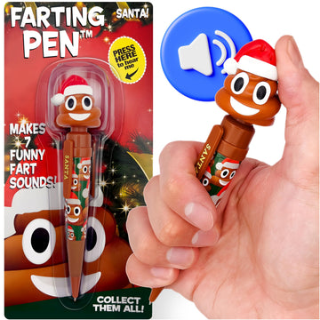 Kamhi World Farting Poop Pen Makes 7 Funny Fart Sounds - Perfect Novelty Gift For Kids, Teens & Boys - Functioning Pen & Prank Toy For The Entire Family, Fun Fart Pen Gag Gifts With Big Laughs